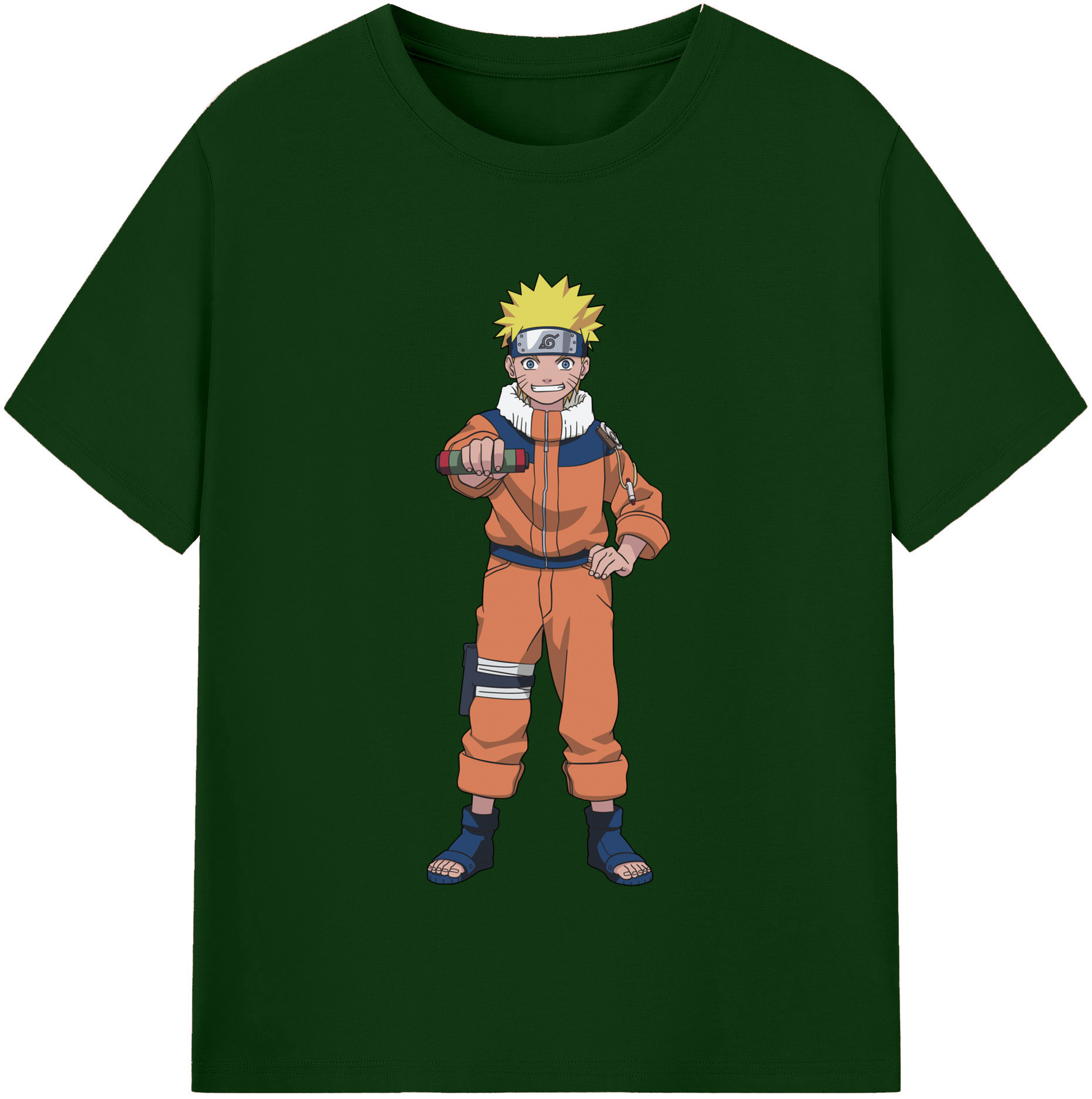 （画像用） NARUTO -ナルト- うずまき ナルト Uzumaki Naruto 綿100％半袖Tシャツ（フロントプリント）